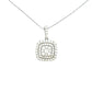 Aamiaa - 1.00 Carat Natural Diamond Cushion Double Halo Pendant