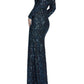 Ieena For Mac Duggal - 26445 Long Sleeve Sequin Gown