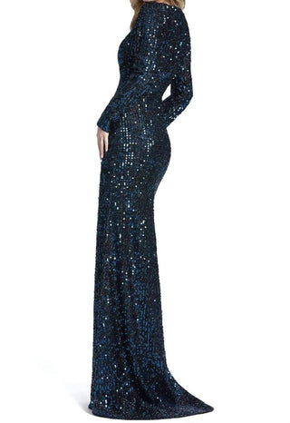 Ieena For Mac Duggal - 26445 Long Sleeve Sequin Gown