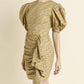 Aureum - Ruched Sash Mini Dress