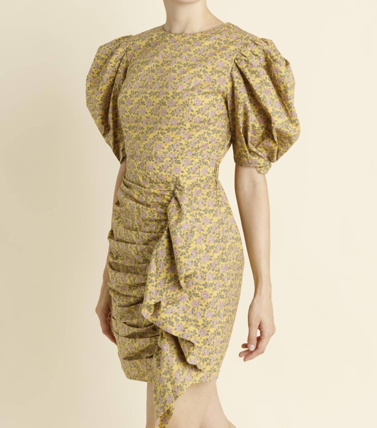 Aureum - Ruched Sash Mini Dress