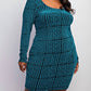 The Curve La - Plus Size Scoop Neck Short Dress