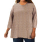 On The Plus Side - Lisse 3/4 Sleeve Side Panel Tunic - Plus