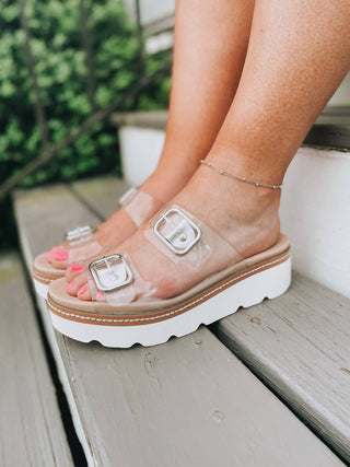 Chinese Laundry - Women's Buckled Platform Wedge Sandal