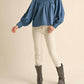 &Merci - Button Down Batwing Sleeve Top
