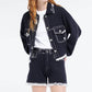 Barrie - Denim Fringed Cashmere And Cotton Shorts