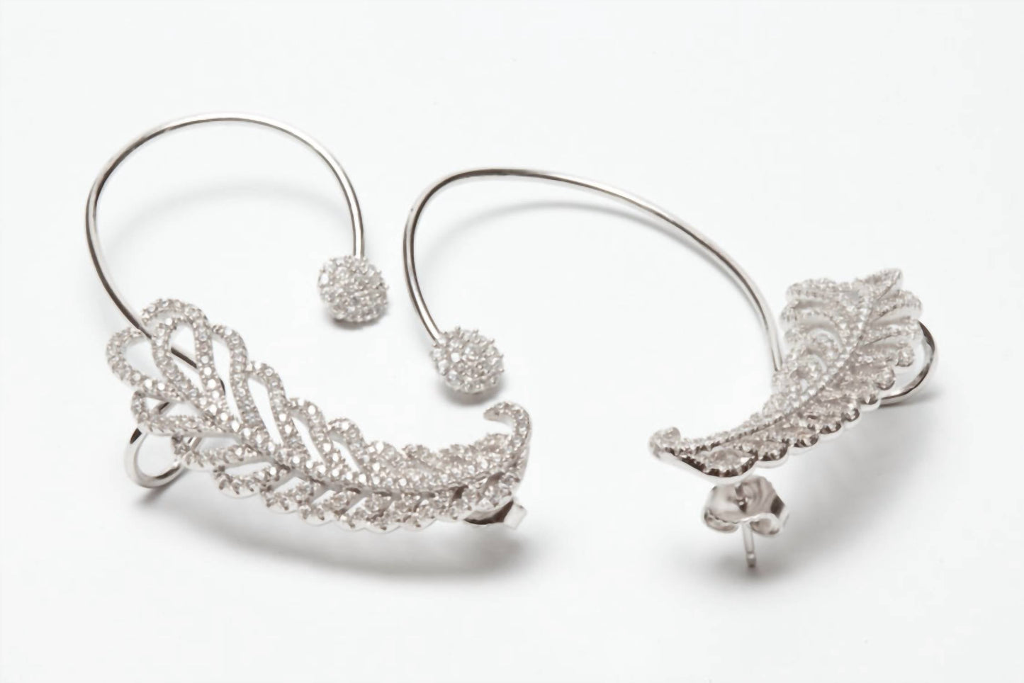 Avenue Chic - Women's Wing Ear Climber Earrings