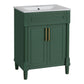 Bathroom Vanity With Integrated Sink and 2 Door Cabinet