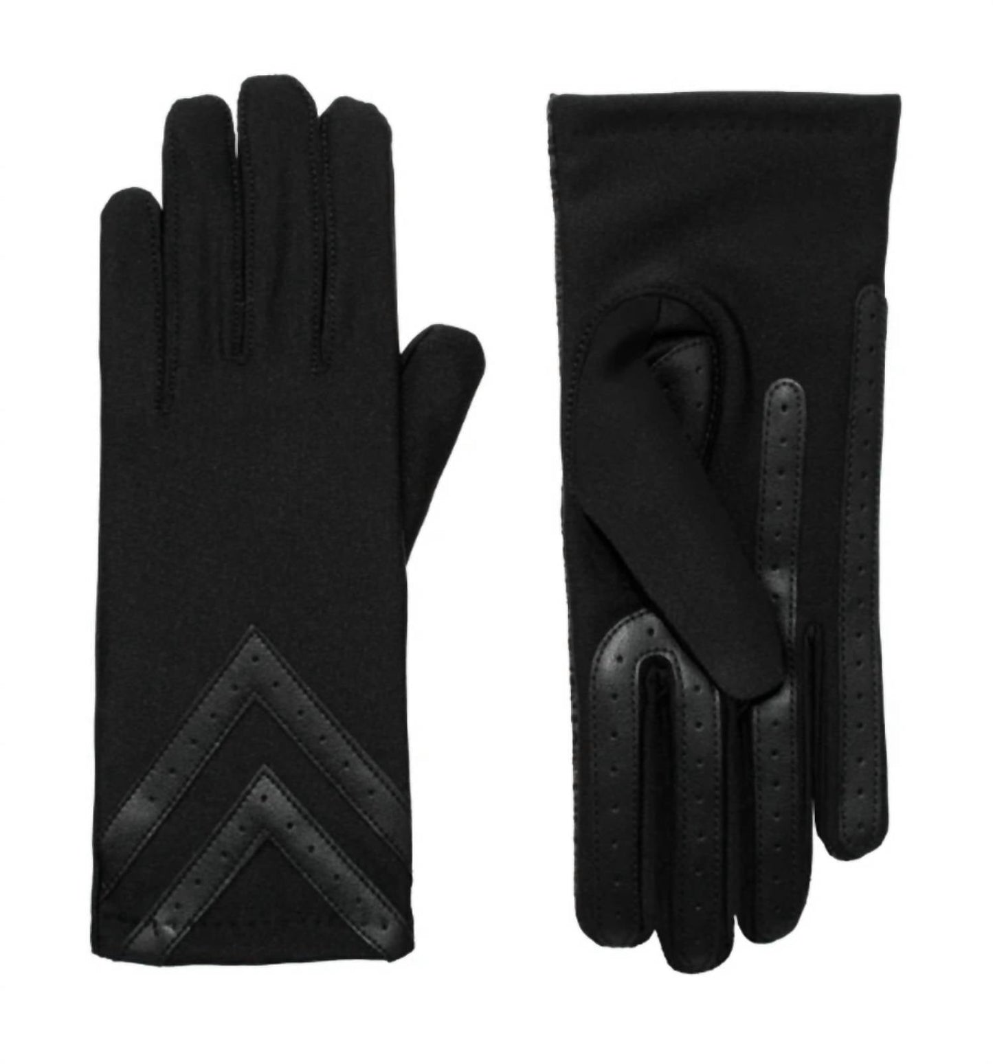 Isotoner - Women's SmartDri Smartouch 3 Button Length Chevron Gloves