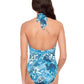 Ralph Lauren - Printed Rattan Ring Halter Neck One Piece Swimsuit