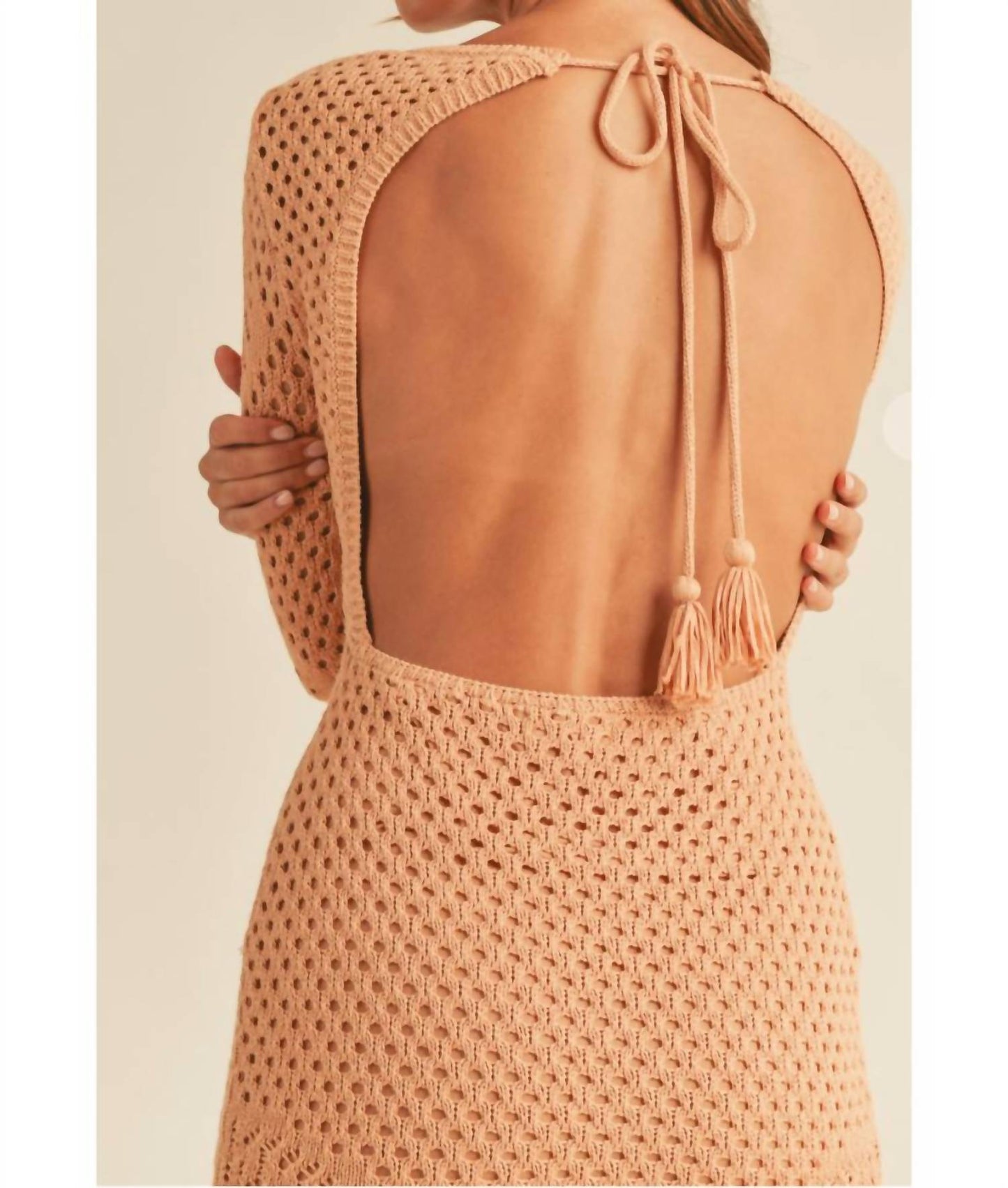 Cason Couture - The Mirage Crochet Mini Dress