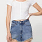 Vervet By Flying Monkey - Distressed Rigid Mom Shorts