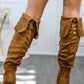 Surelymine - Women's Unmatchable Pointy Slouchy Knee And Thigh High Boots