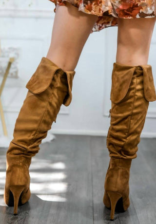 Surelymine - Women's Unmatchable Pointy Slouchy Knee And Thigh High Boots