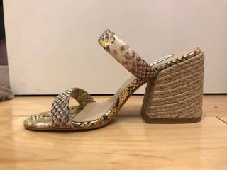 Steve Madden - Women's Leather Strap Jute Heel Sandal