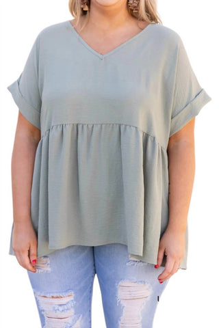 Entro - EDGY PLUS: Landy Babydoll Short-Sleeve Top