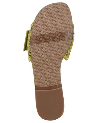 Sam Edelman - Women's Bambi Raffia Buckle Slide Sandals