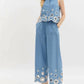 Entro - Embroidered Hem Pants