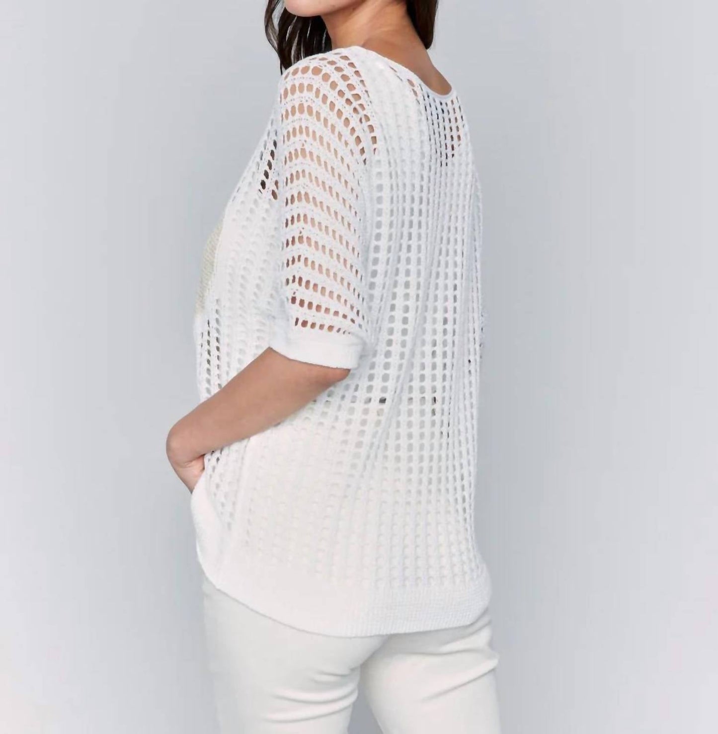 Charlie B - Women's Fishnet Sweater