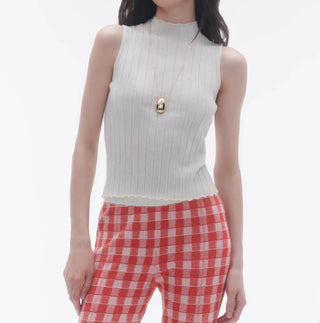 Guest In Residence - Rib Mockneck Shell Top