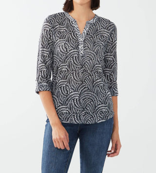 Fdj - Henley Printed Top