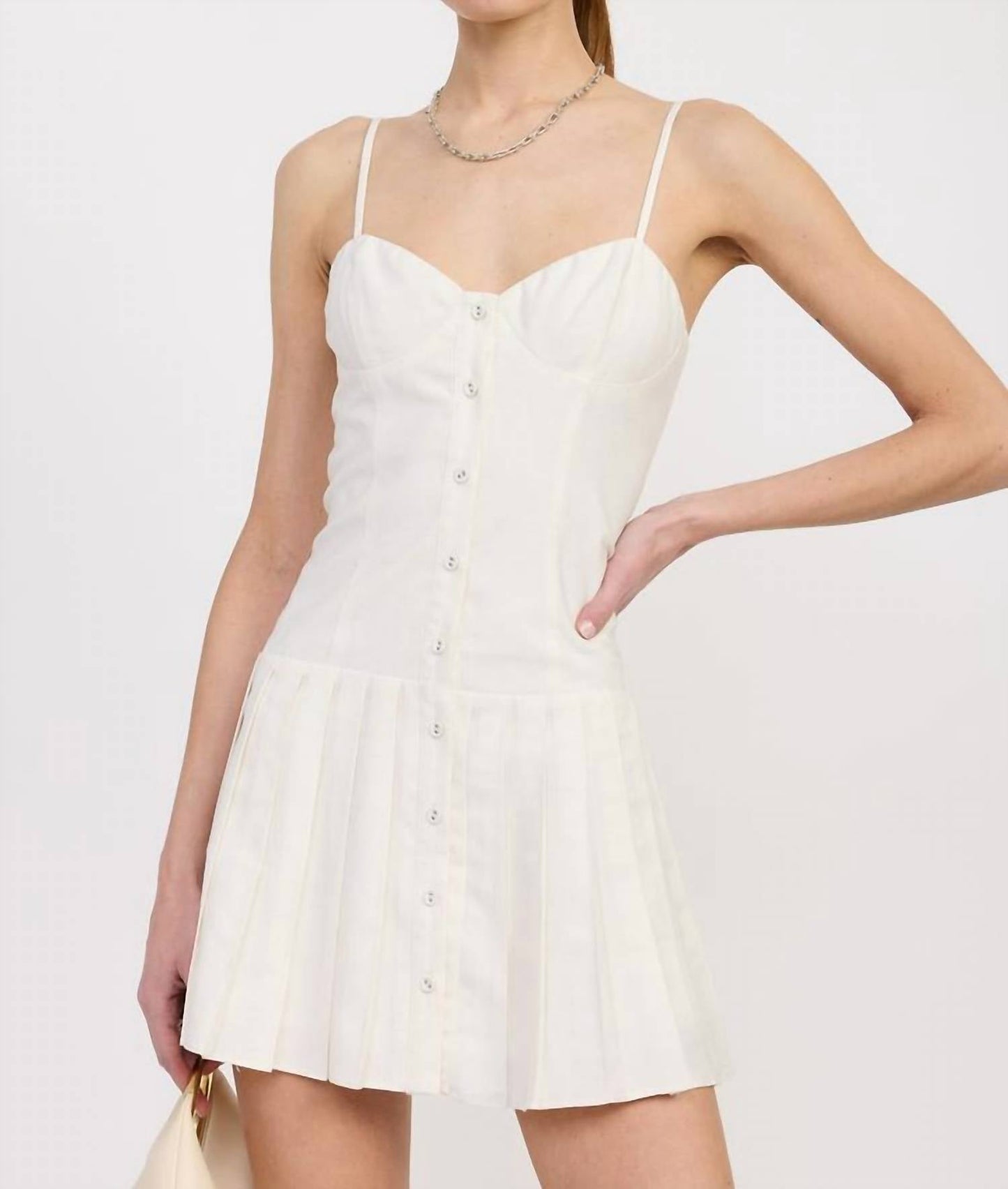 Emory Park - Spaghetti Strap Pleated Mini Dress