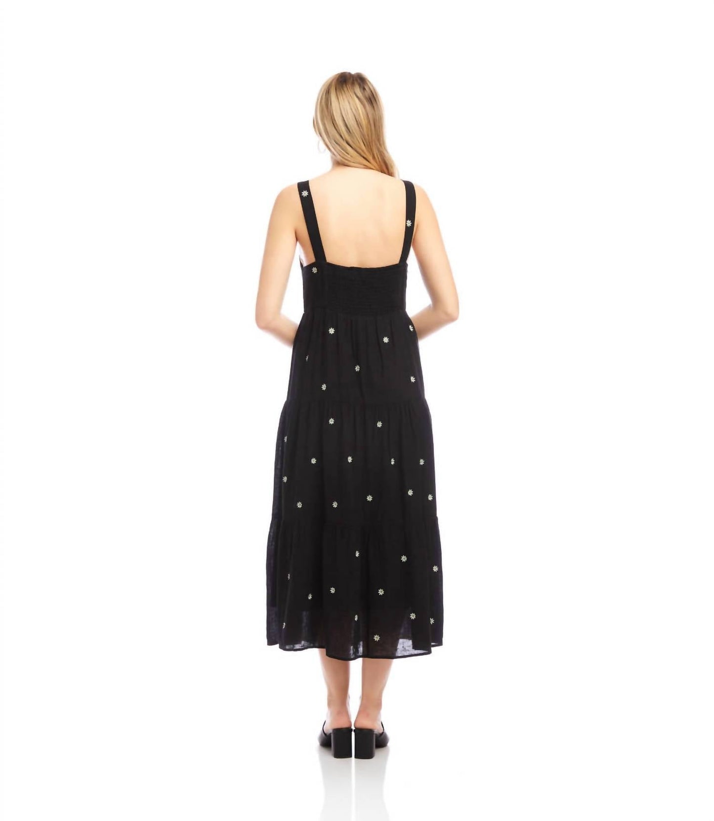 Karen Kane - Sleeveless Embroidered Tiered Midi Dress
