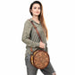 American Darling - Women's Canteen Hand Tooled Genuine Leather Western Bag