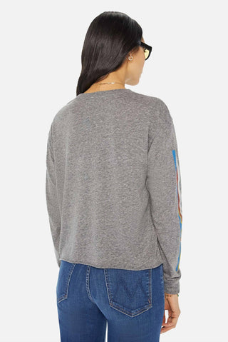Mother - Long Sleeve Slouchy Cut Off Sweatshirt