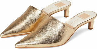 Dolce Vita - Women's Lexy Pointed Toe Kitten Heeled Slip On Mules