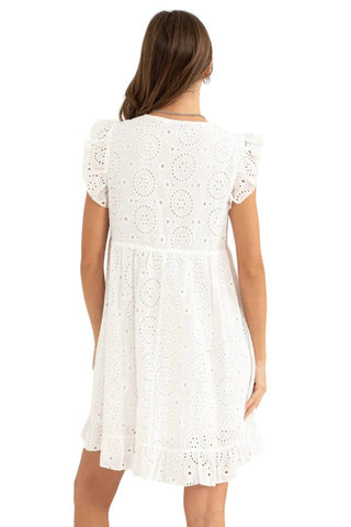 Hyfve - Easy On Me Cotton Eyelet Mini Dress