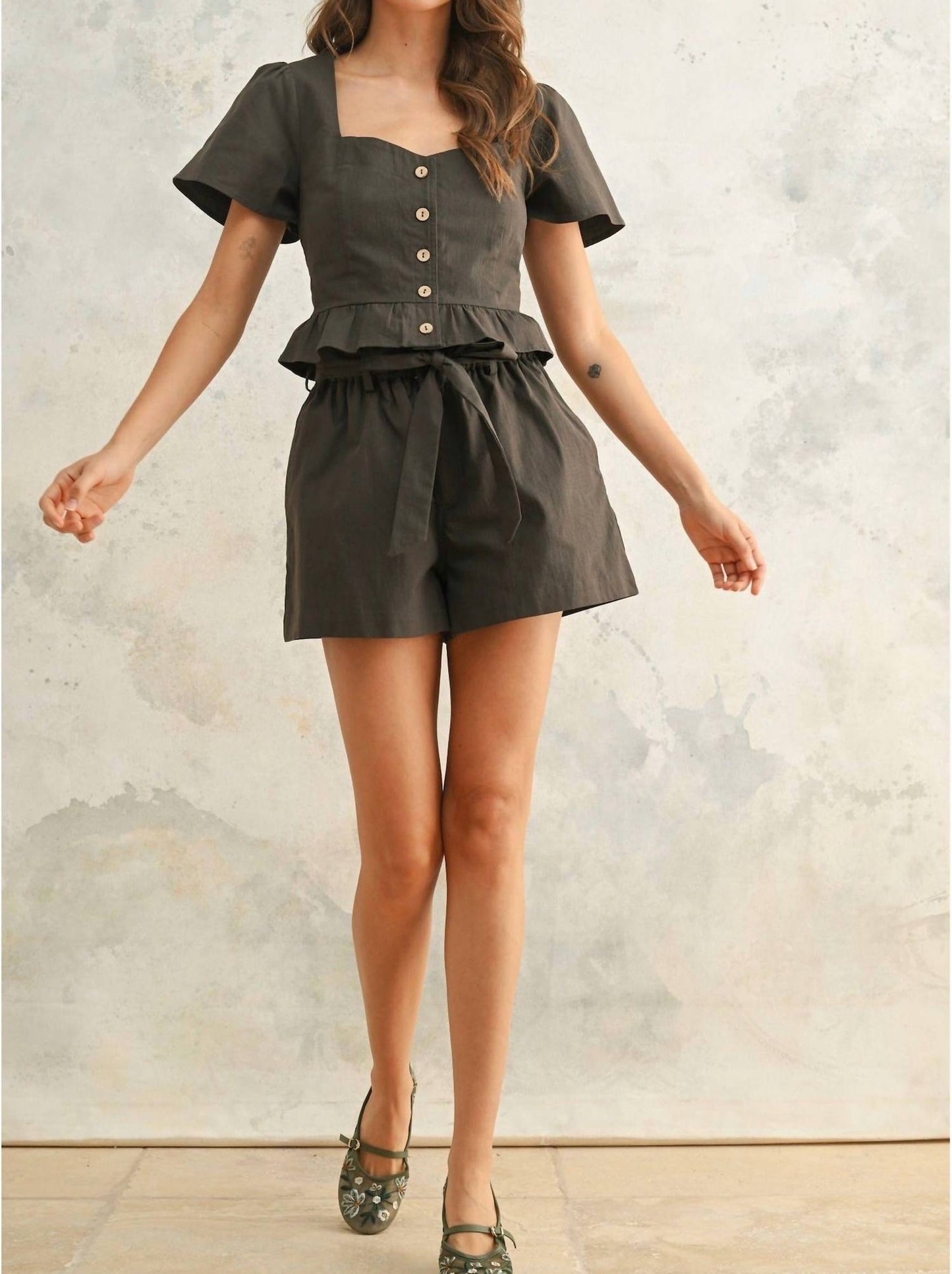 Miou Muse - Self-tie Waist Short