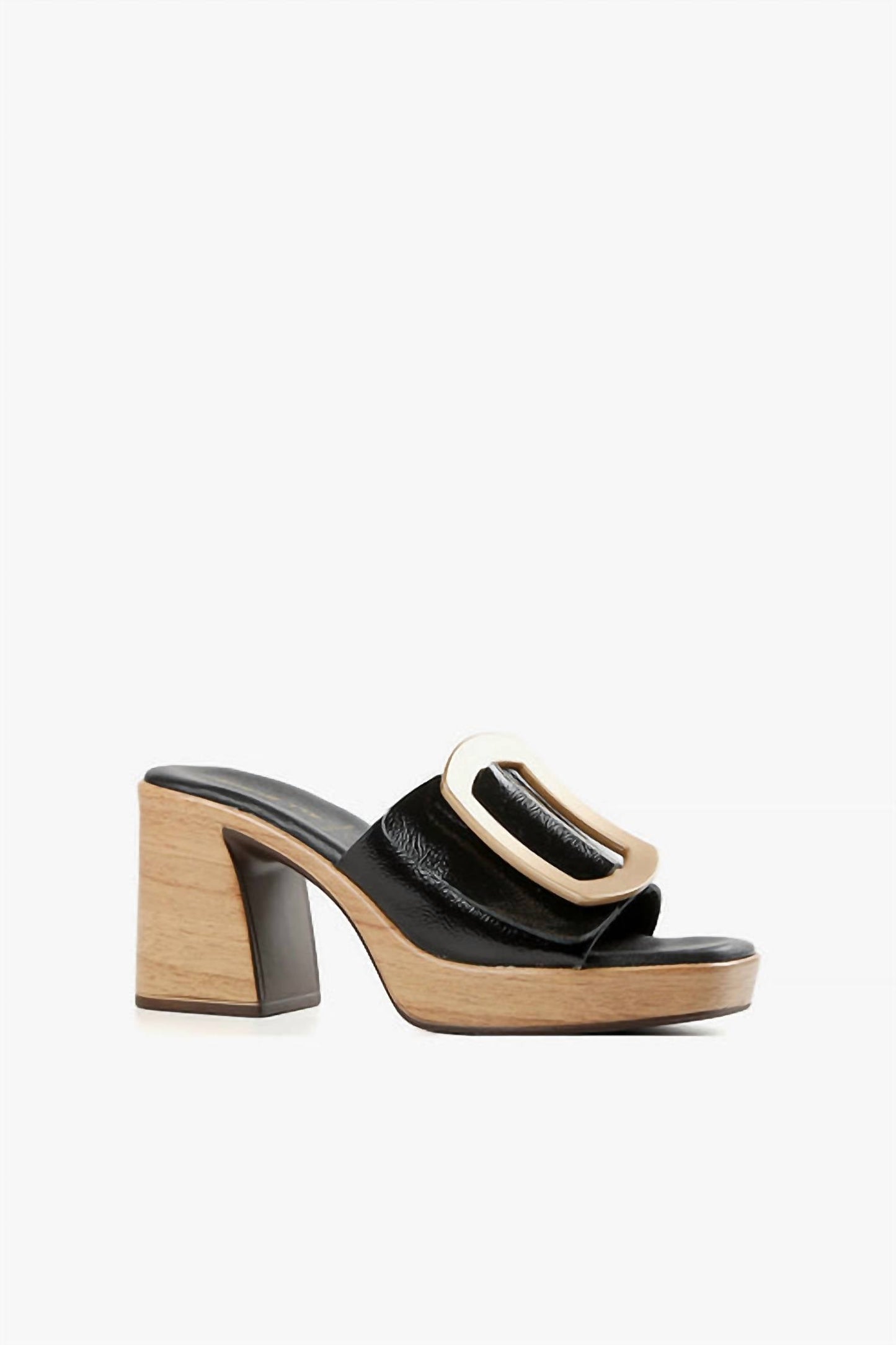 All Black - Women's Hi Elegante Buckle Heel