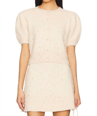 Astr - Joly Pearl Embellished Cardigan