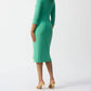 Joseph Ribkoff - Faux Wrap Midi Sheath Dress