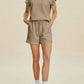 Double Take - Ruffle Sleeve Top And Short Set