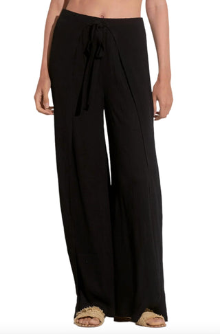 Elan - Women's Wide Leg Wrap Front Pant