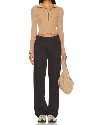 Free People - Midnight Half Zip Top