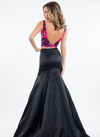 Rachel Allan - Two-piece Mikado Mermaid Gown