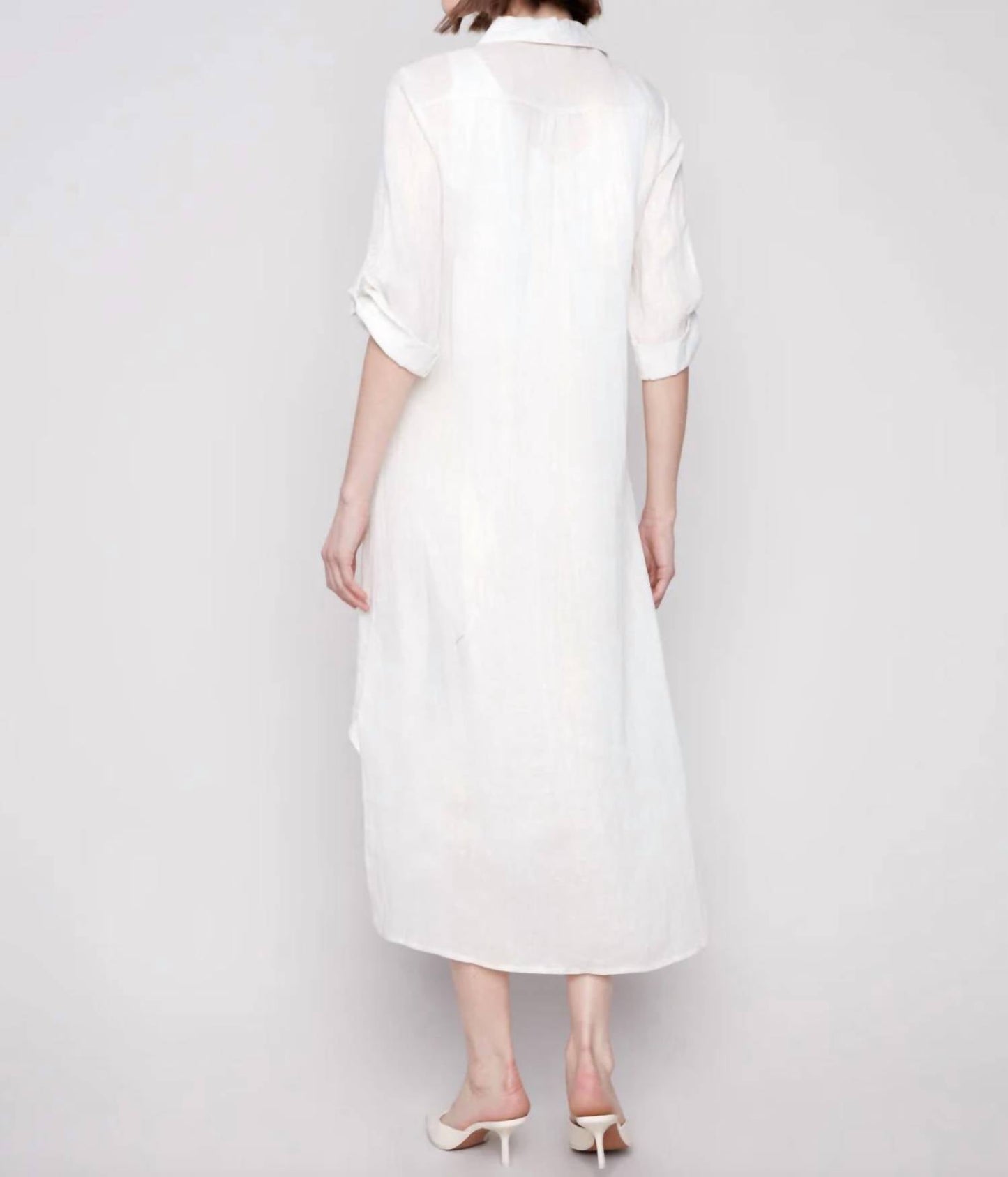 Charlie B - Foil Print Linen Blend Tunic