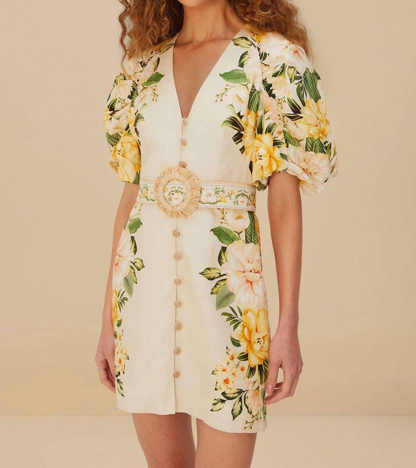 Farm Rio - GARDEN CASCADE MINI DRESS