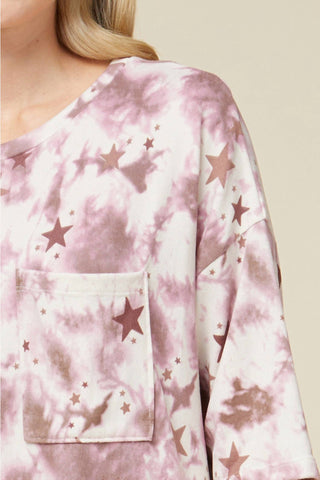 Entro - Tie Dye & Stars Top