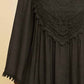 Entro - Crochet Lace Flare Sleeve Top - Plus
