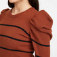7 For All Mankind - Long Sleeve Puff Shoulder Crewneck
