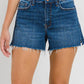 Vervet By Flying Monkey - High Rise Slit Raw Hem A-line Short