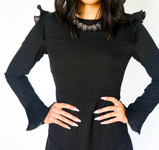 Wow Couture - Dress with kniferuffle detail