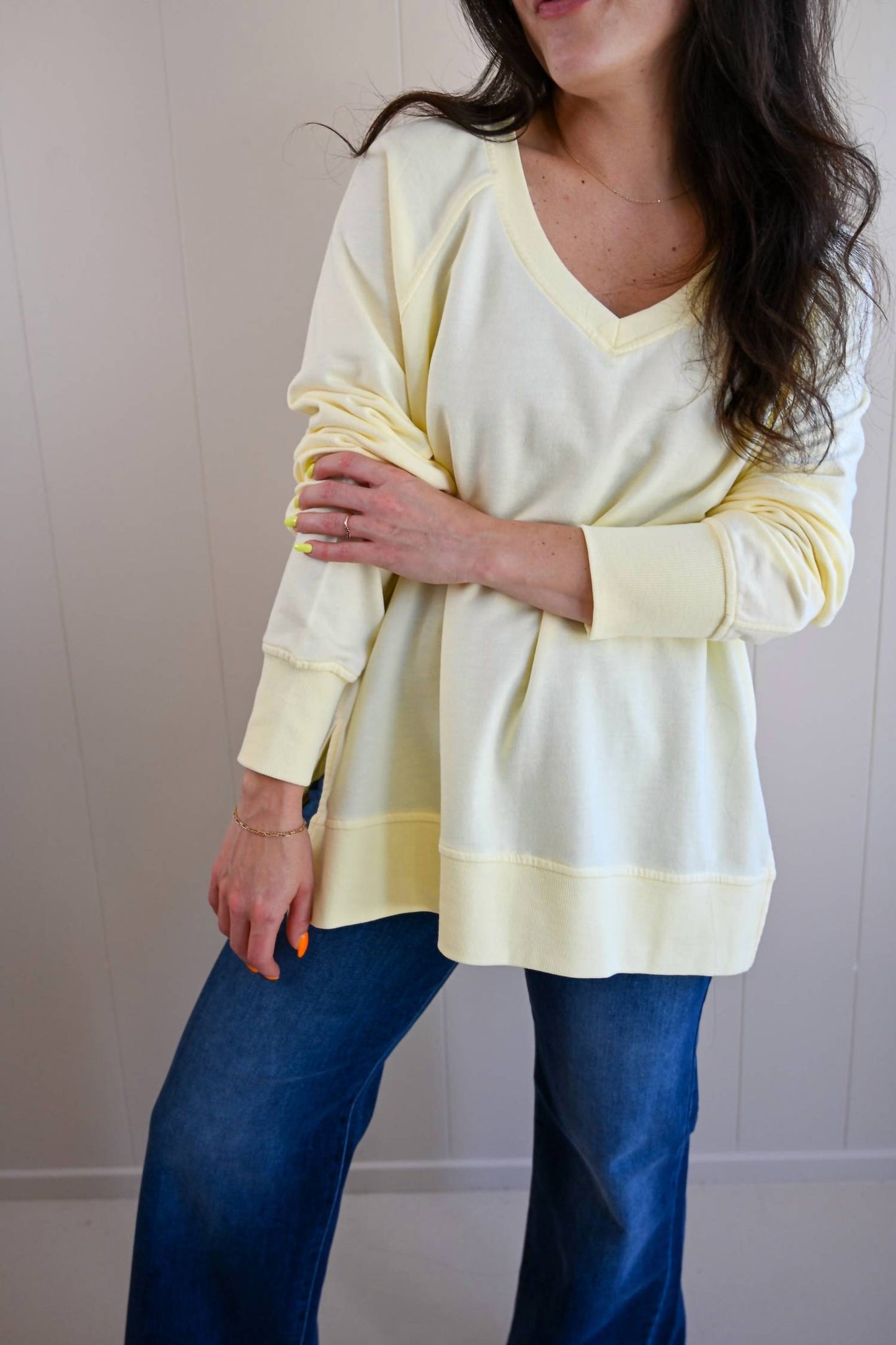 Z Supply - Maple Street V Neck Burnout Top