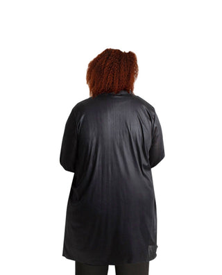 On The Plus Side - Long Sleeve Button Up Rodie Oversize Tunic - Plus Size