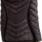 Michael Kors - Women's Chevron Double Layer Zipper 3/4 Hooded Packable Coat