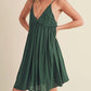 Aemi + Co - Ruched Plunge Mini Cami Dress